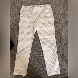 Tommy Hilfiger Madison Stretch Slim khaki & navy design ankle pant - size 6